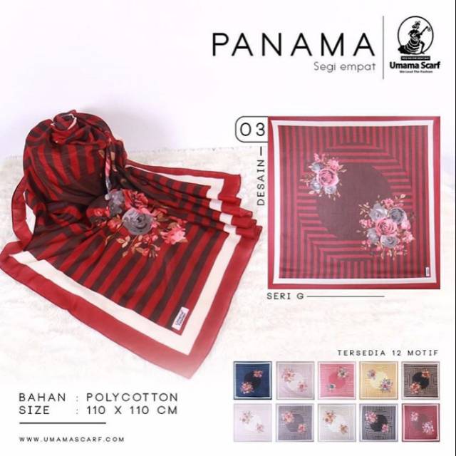 Segi Empat Umama Panama / Kerudung Segi Empat Motif