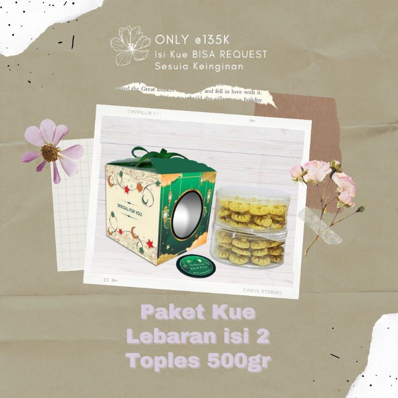 

Paket kue Lebaran Isi 2 Toples 500gr