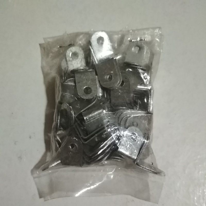 (100 pcs) Plat Siku L Besi Ambalan Penahan Kaca 1.5 cm