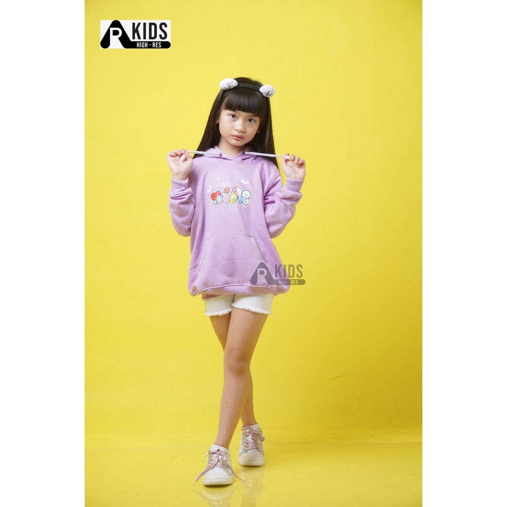 Hoodie Anak Perempuan /hoddie anak/hoddie gambar/ hoddie  Karakter Bahan Fleece Tebal