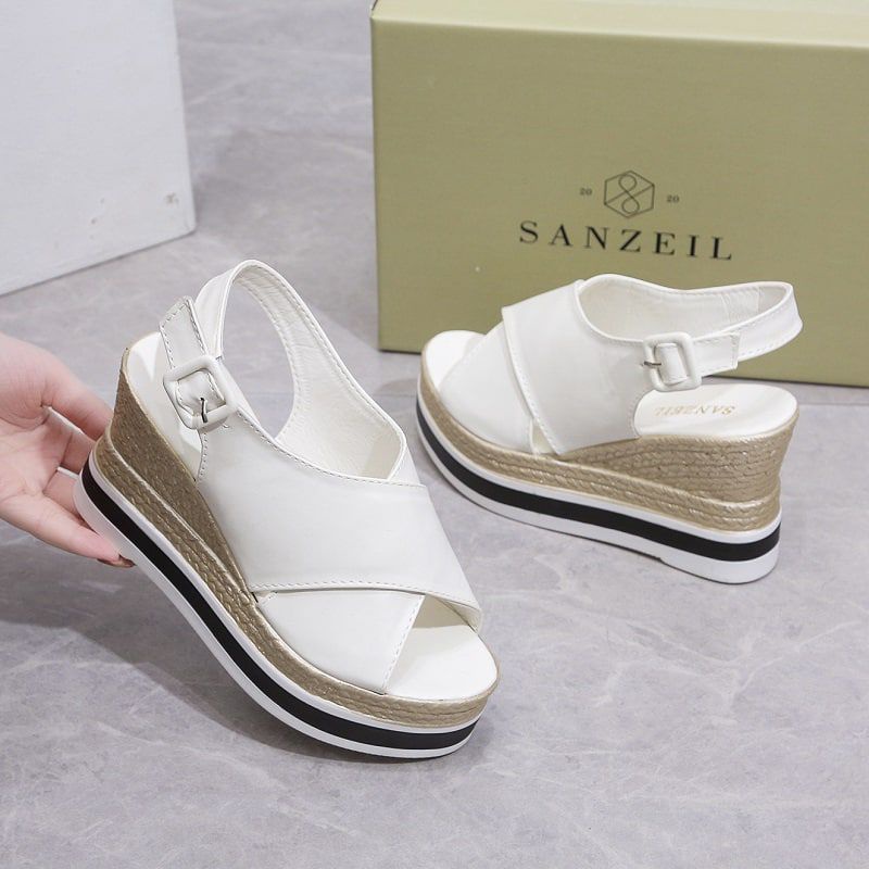 Sepatu Wedge Wanita Import Tali X GO20