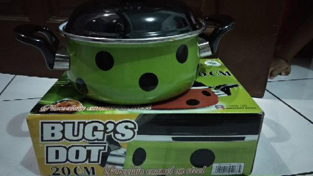 Tokoperabotan Panci Enamel Polkadot Maspion 20cm - Panci Maspion Bugs Dot