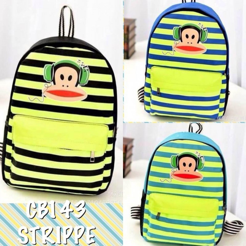 Tas Ransel Backpack Paul Frank Stripped CB143