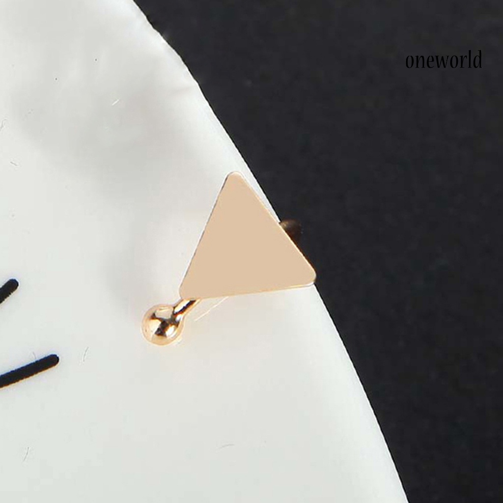 OW@ Earrings Exquisite Non Pierced Alloy Heart Star Triangle Moon Women Ear Cuff Clip for Party