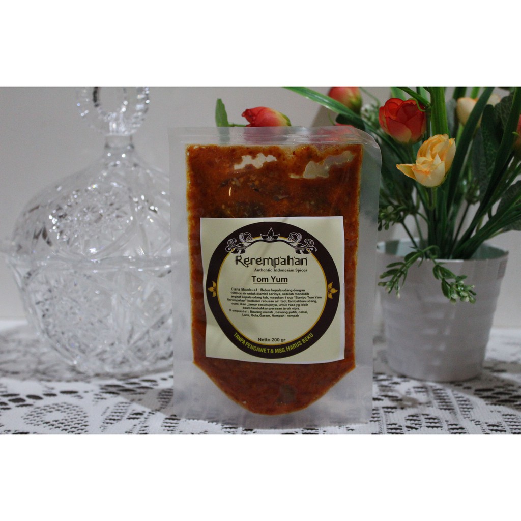

Bumbu Masak instant Homemade Tom Yum Tanpa pengawet dan Pewarna 200 gr