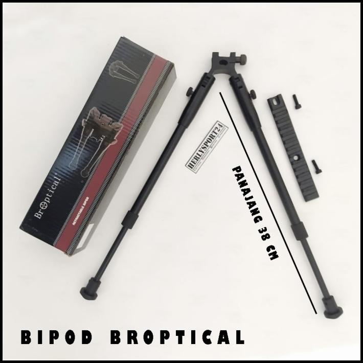 Bipod Senapan Angin / Bipod Rel / Bipod Panjang 38Cm / Bipot Broptic