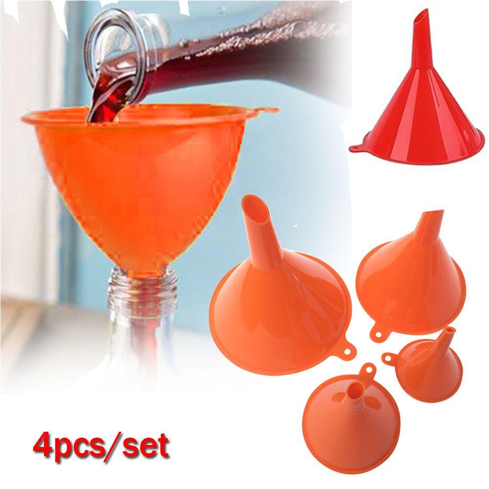 Solighter 4Pcs Set Corong Multifungsi Wine Flask Plastik Gadget Dapur