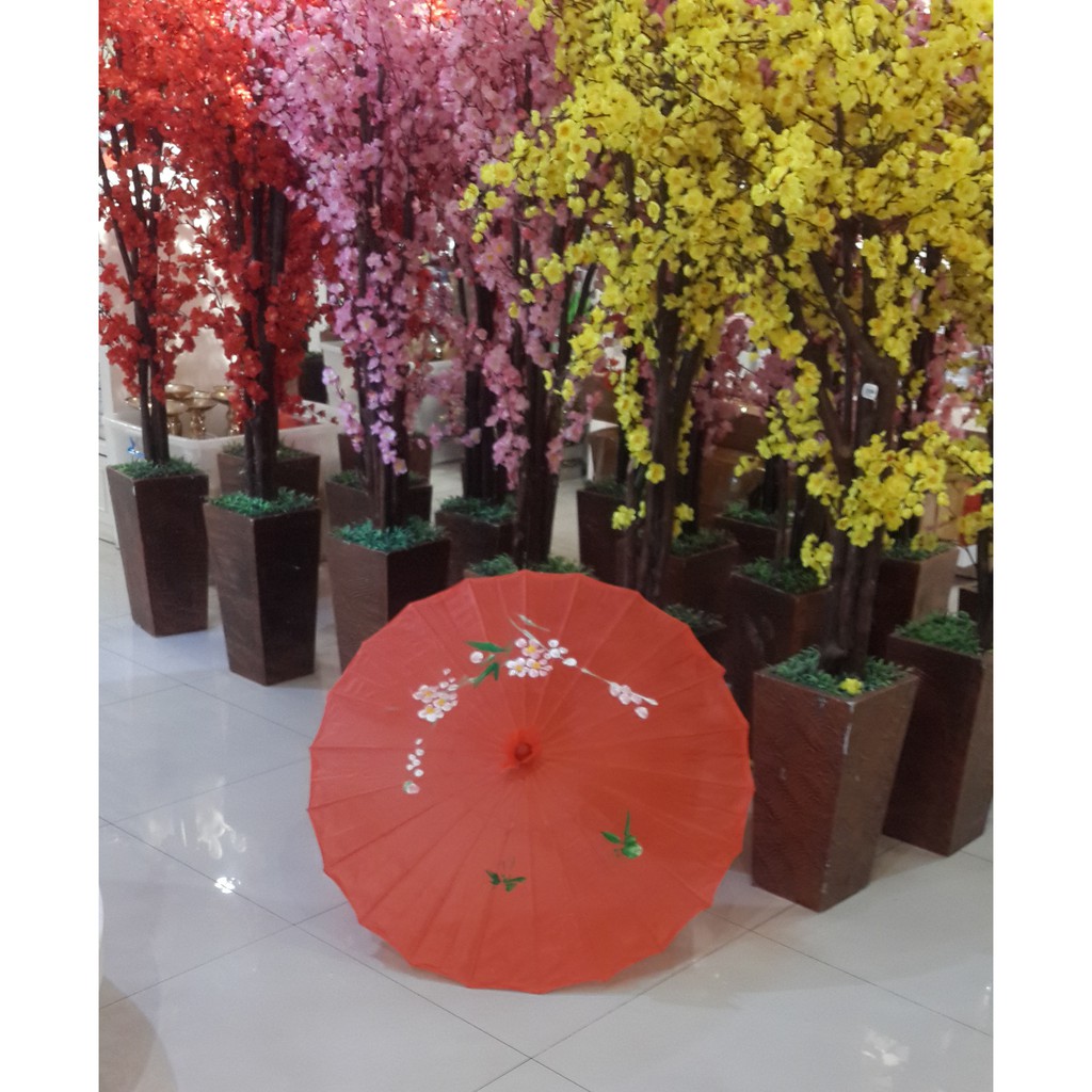 

9190009 PAYUNG KERTAS KAIN BESAR MERAH,accesories imlek