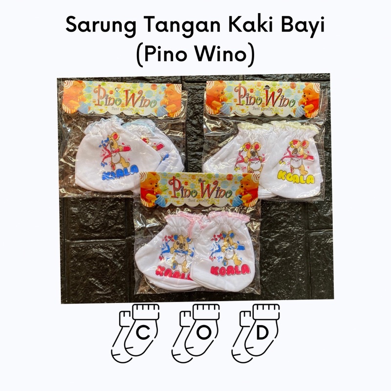 Sarung Tangan Kaki Bayi (SARTAKI KATUN 100% / PINO WINO)