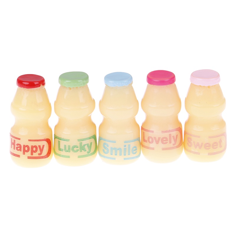 5pcs / lot Miniatur Minuman Susu Untuk Rumah Boneka