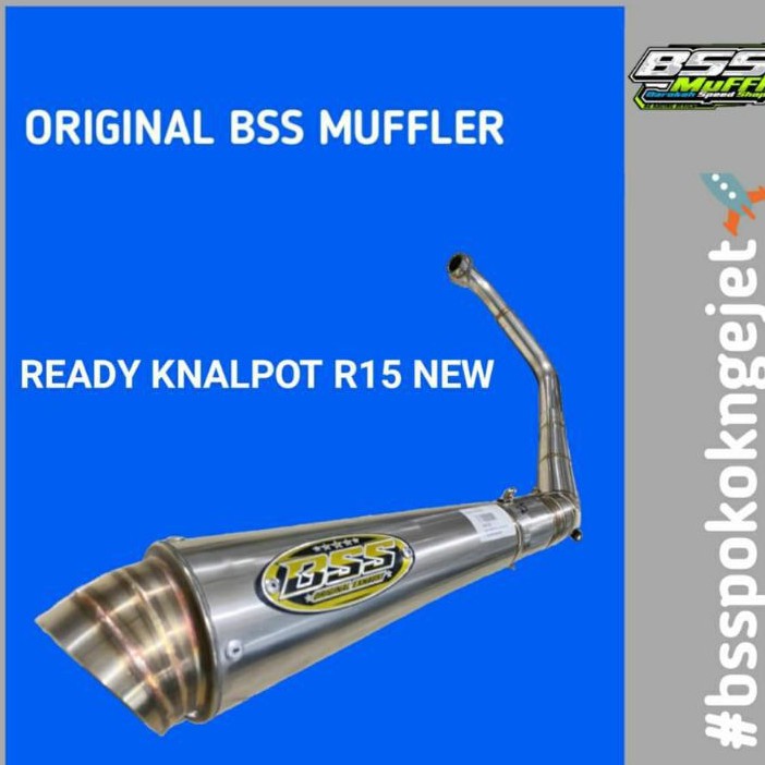 KNALPOT R15NEW V3 ORIGINAL BSS MUFFLER FREE LASER NAMA