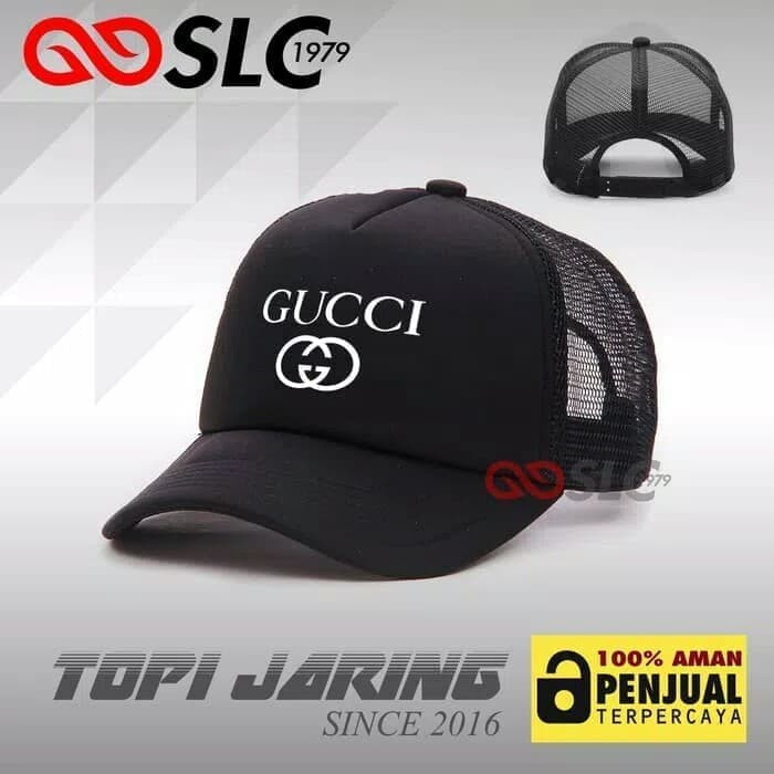 Topi Trucker Jaring Hat Gucci Guci Polos Custom Pria Wanita