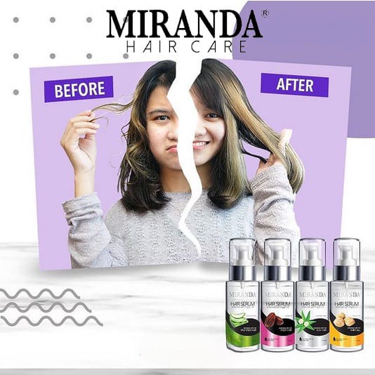 Miranda Hair Serum (Serum Rambut) 100ml - Eclipta Alba - Kukui Nut - Jojoba Oil - Aloe Vera