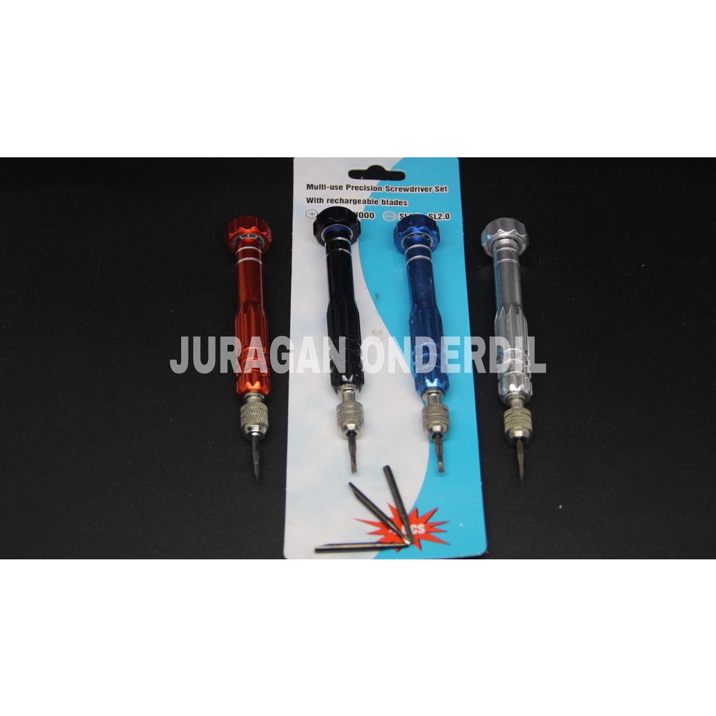 obeng tangkai free 4 pcs refill jam tangan kacamata dll murah meriah bisa COD
