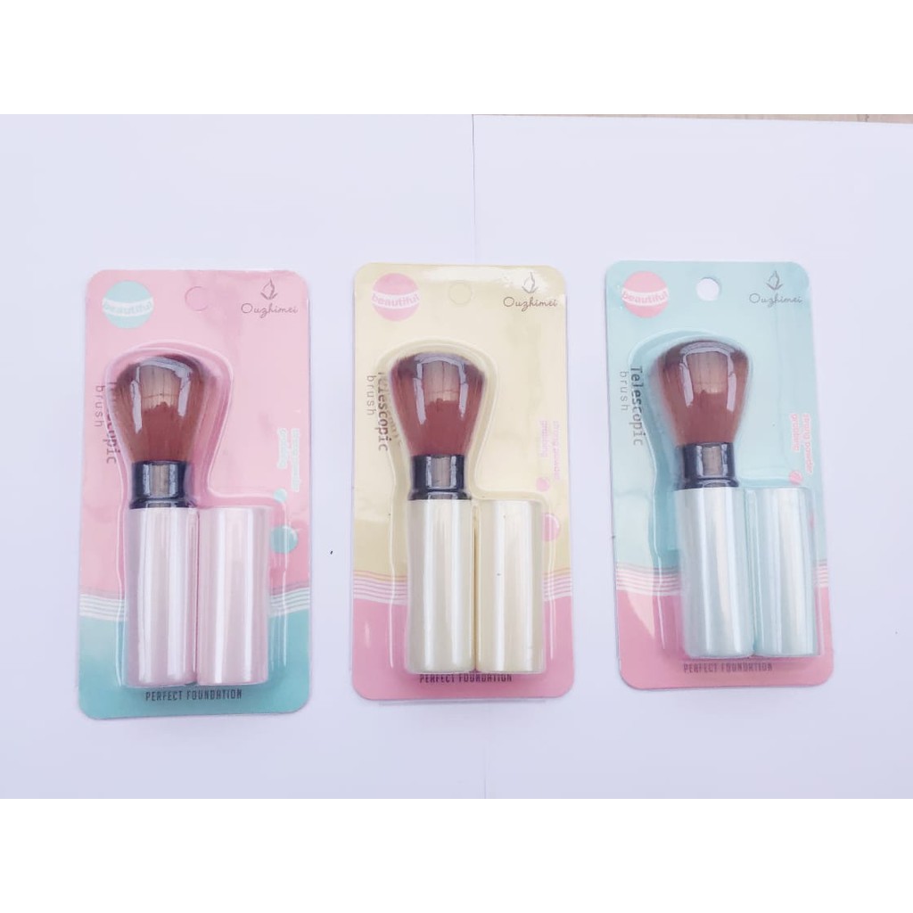 KUAS BLUSH ON BRUSH MAKE UP TELESCOPIC BEAUTY FOUNDATION BENTUK LIPSTICK TABUNG
