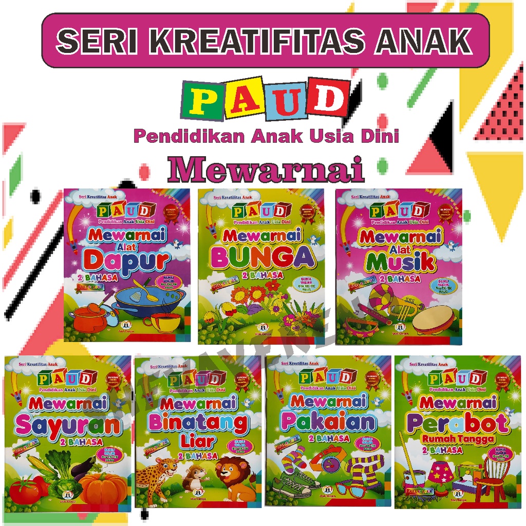 Buku Seri Kreatifitas Anak Paud 2 Mewarnai termurah