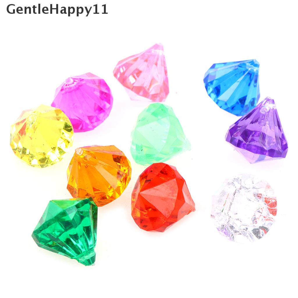 Gentlehappy 10pcs / Set Mainan Berlian Imitasi Warna-Warni Untuk Anak Laki-Laki / Perempuan