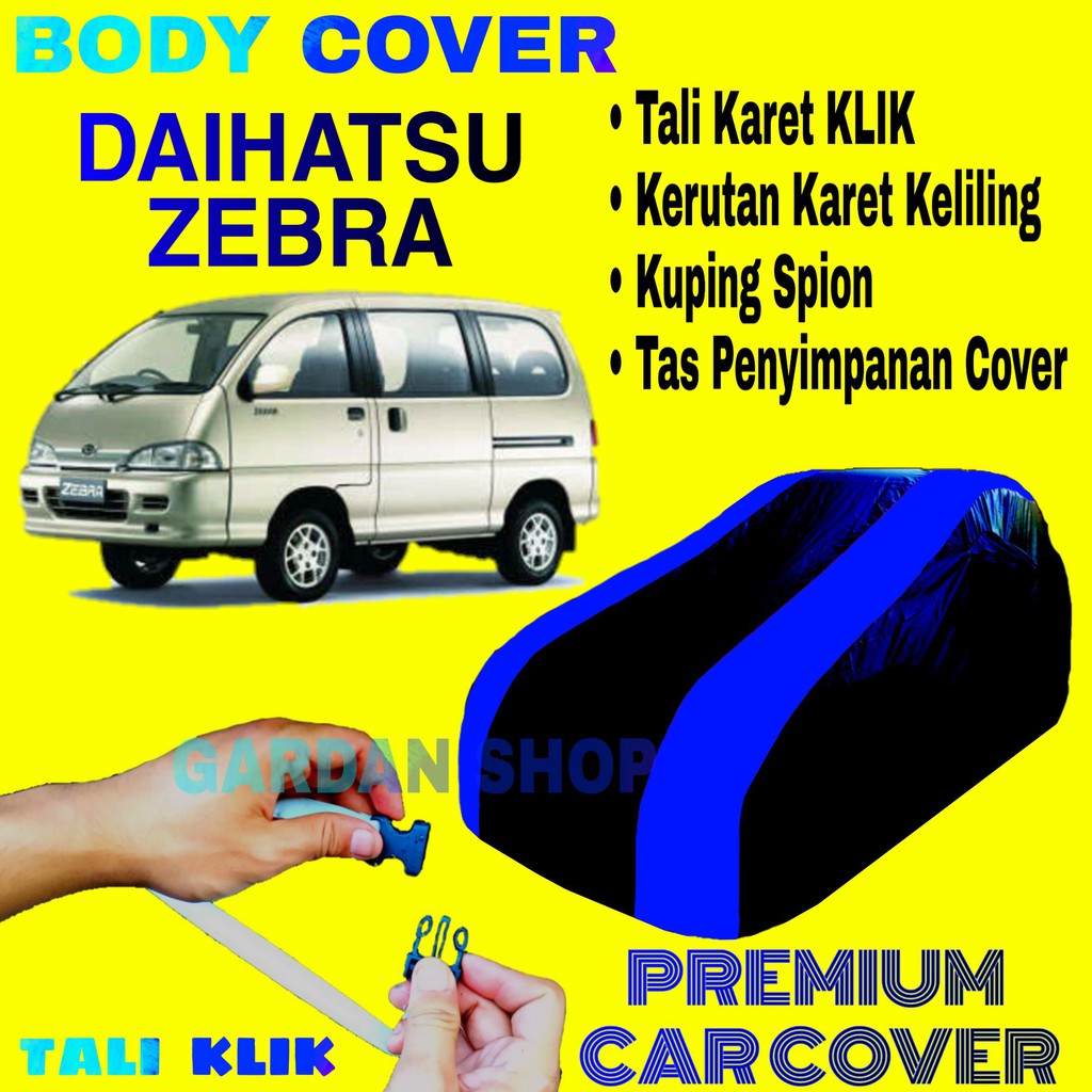 Body Cover DAIHATSU ZEBRA Sarung Strip BIRU Penutup Pelindung Selimut Bodi Mobil Zebra PREMIUM Blue