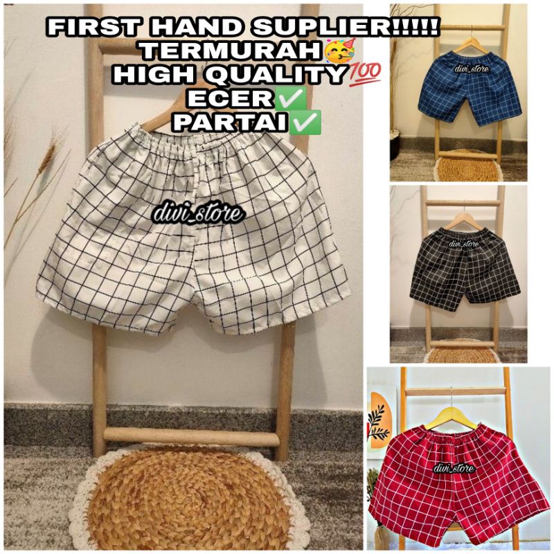 BOXER DISTRO UNISEX CELANA PENDEK REMAJA DEWASA KOTAK celana kolor  dewasa (kartun) boxer unisex