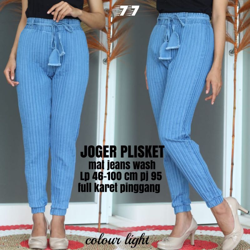 JOGER PLISKET JEANS SUPER