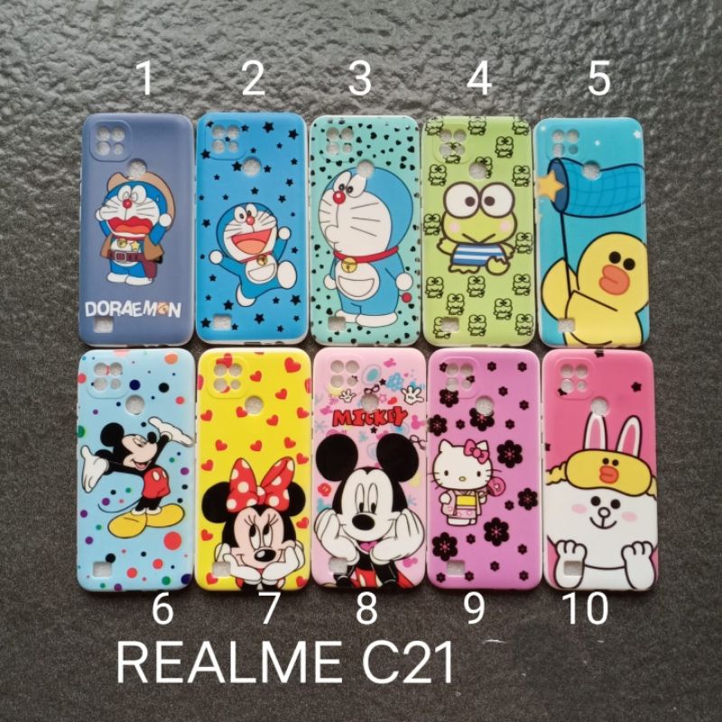 Case gambar Realme C21 motif cewek ( 4 motif ) soft softcase softshell silikon cover casing kesing housing