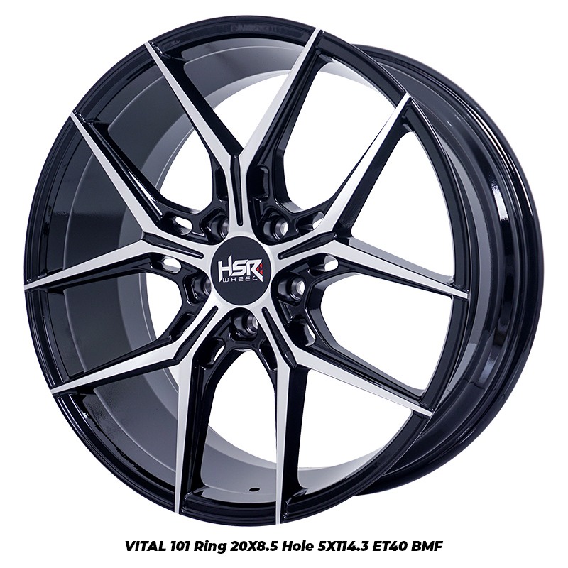 Velg R20 Mobil CRV HRV Vellfire HSR VITAL 101 Ring 20 Black Polish I Toko Velg Mojokerto