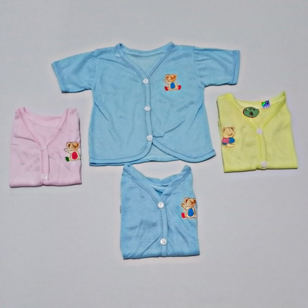 baju bayi baru lahir lengan pendek polos pelengkapan bayi