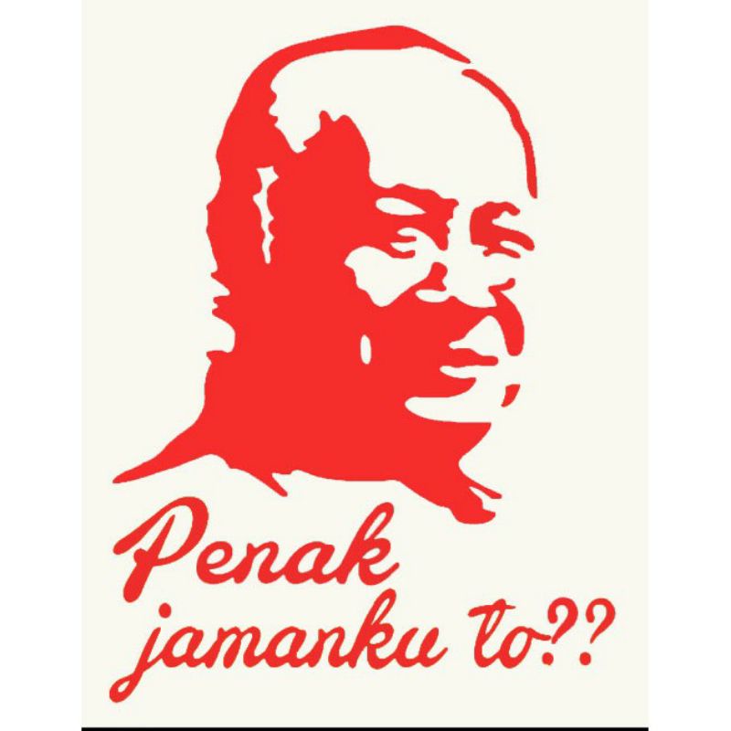 stiker Siluet Bung karno,Gusdur, Pak Harto / stiker Cutting all motor mobil