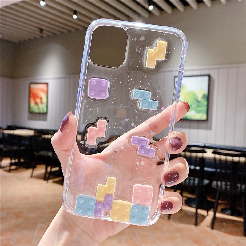 Tetris Case iPhone Oppo Vivo Xiaomi Samsung Realme 7 6 7i Y51 X3 A15 A11k Y12s Y20s Y30i S20 fe S10