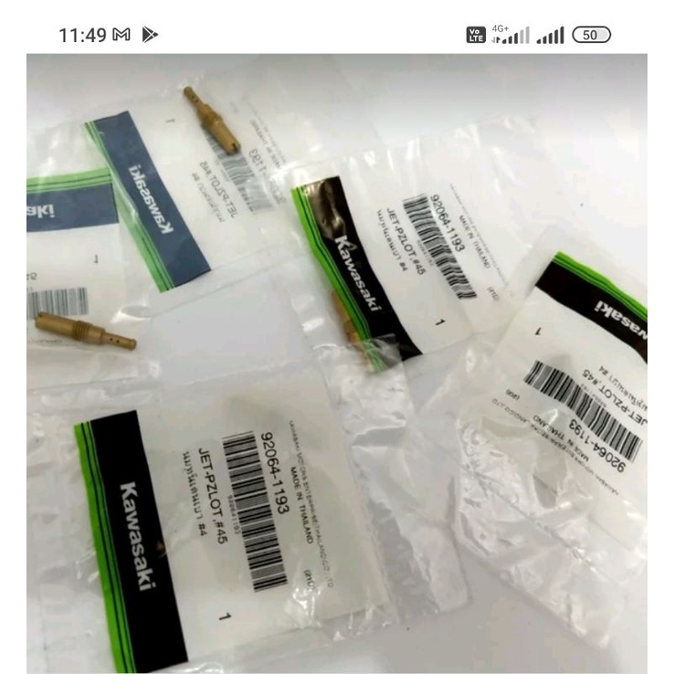 pilot jet Ninja r ukuran 45 Original