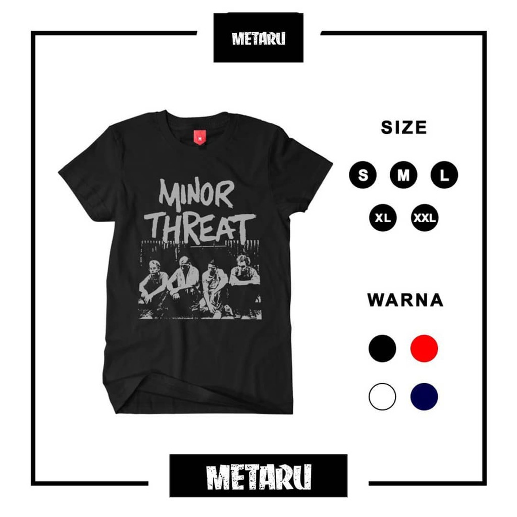 Kaos band MINOR THREAT / T-shirt band MINOR THREAT / Kaos disro band MINOR THREAT