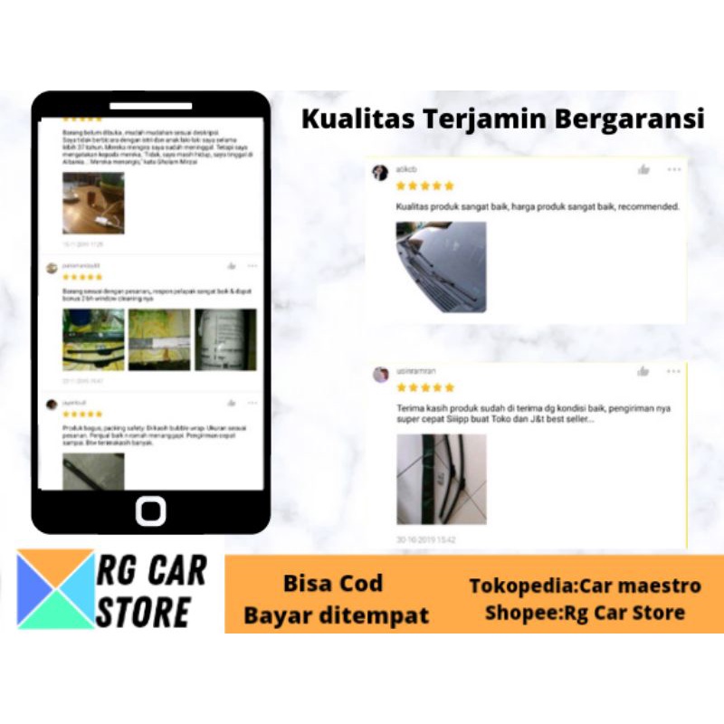 WIPER MAZDA 2 FRAMELESS DIJAMIN PNP BERKUALITAS