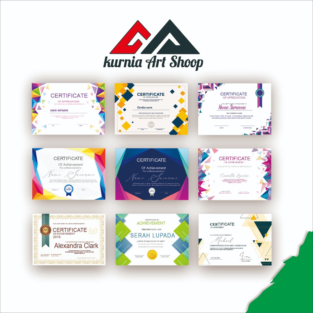 

Kurnia Art Shoop Cetak Sertifikat Murah Ukuran A4