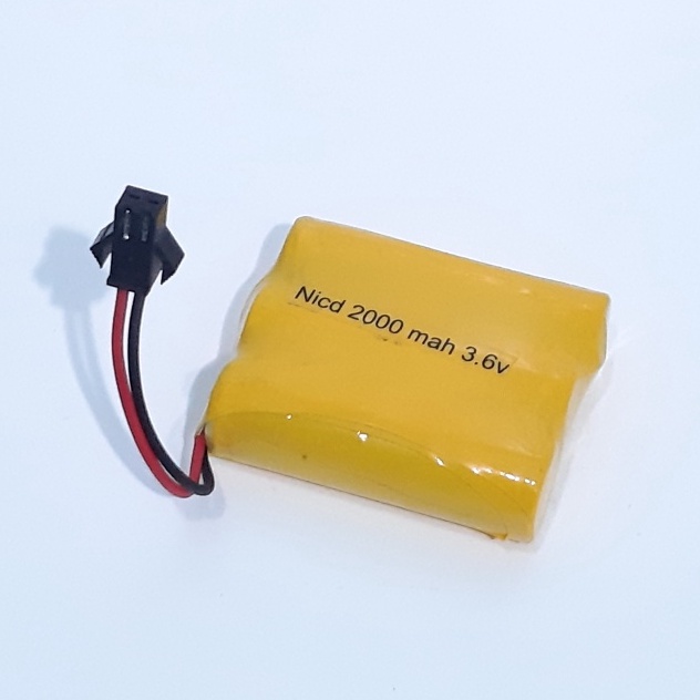 Baterai Mobil RC  Soket Hitam Ni-CD 3x AA 3.6V - 2000mAh