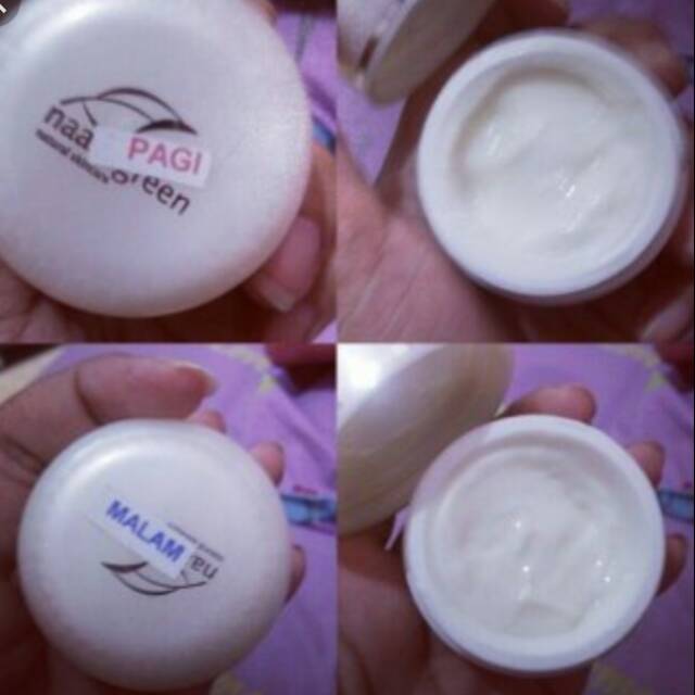 Naavagreen skincare cream malam dan pagi