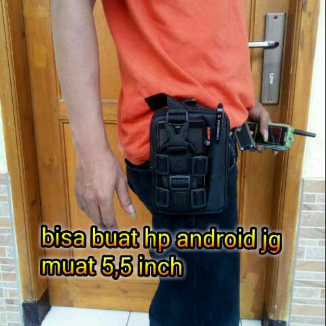 Tas hp pingang slempang brandcode outdoor sarung hp brandcode army multipungsi