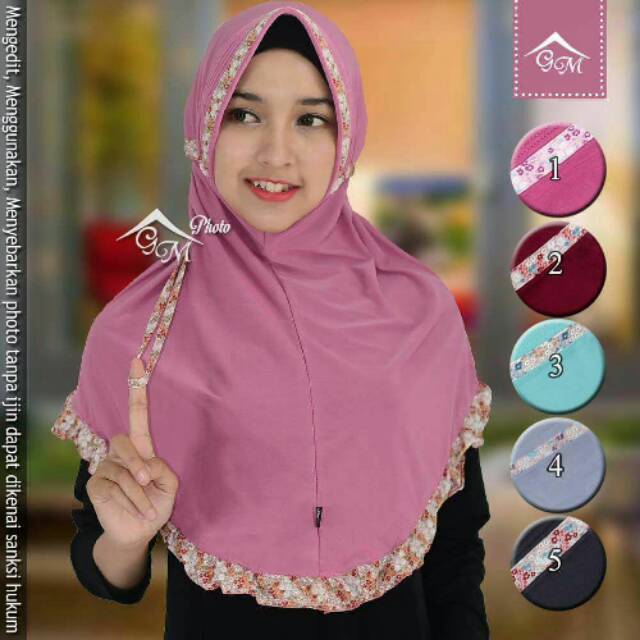 JILBAB INSTAN SERUT KOBI REMPEL JERSEY