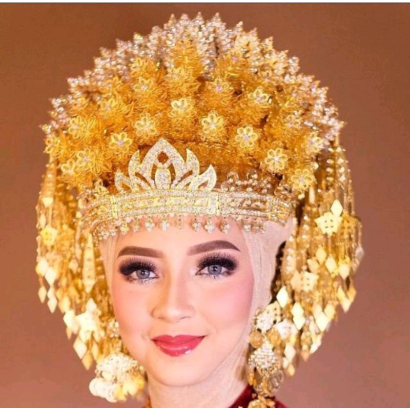 Satu Set Lengkap Sunting Aceh Mewah/Aksesoris Pengantin Aceh/Mahkota Pengantin Aceh