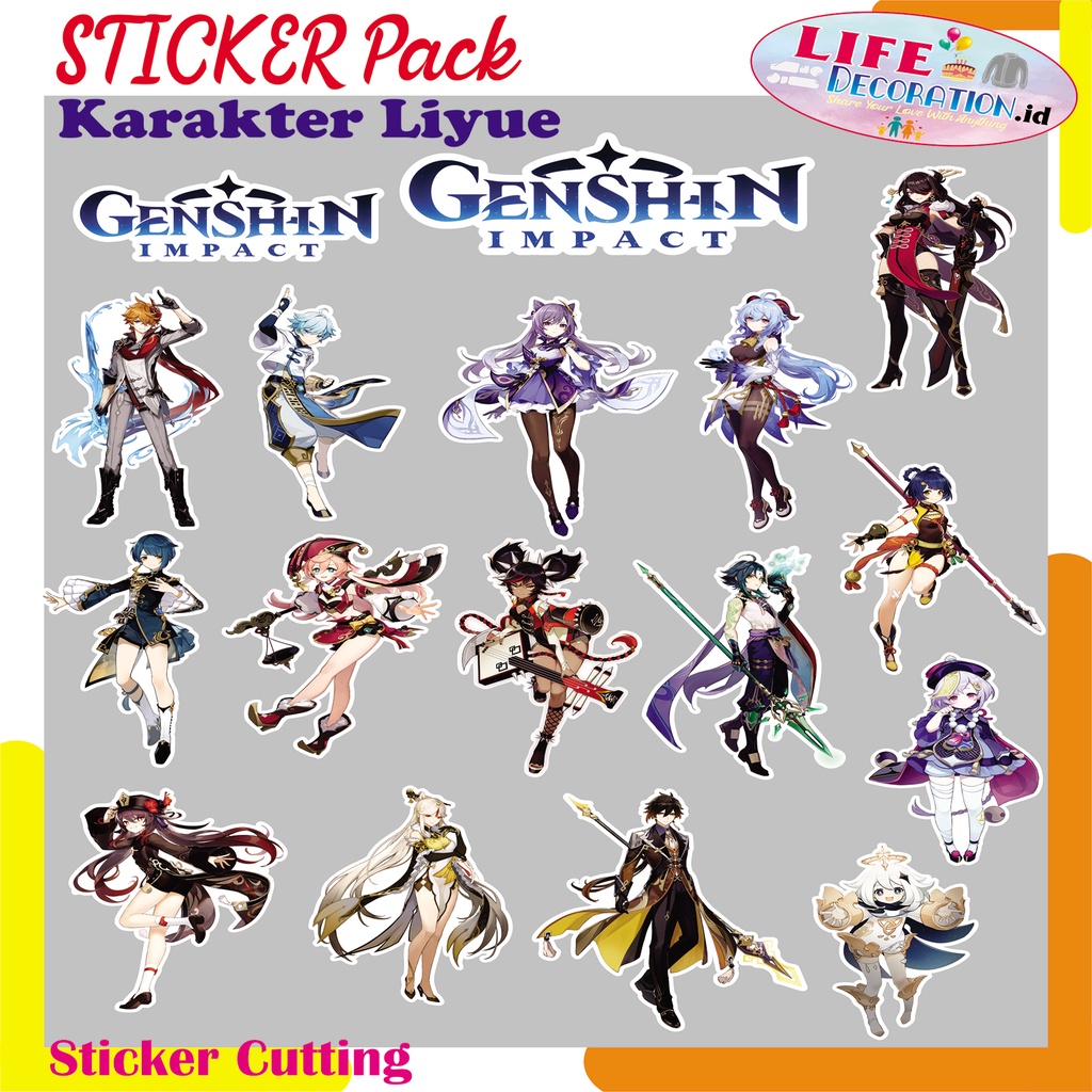 

STIKER PACK GENSHIN IMPACT / Stiker Karakter Liyue