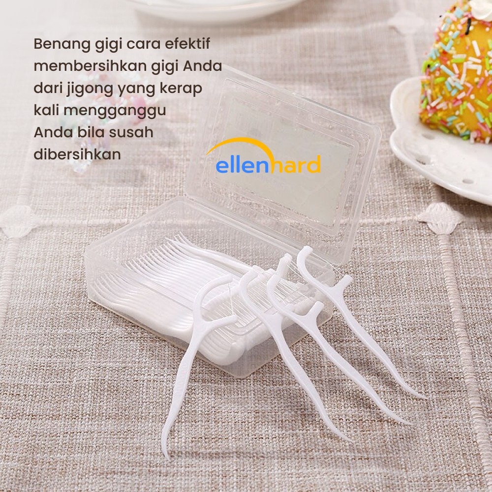 Benang Gigi Dental Floss Pembersih Jigong Untuk Plak Gigi Toothpicks 50 PCS