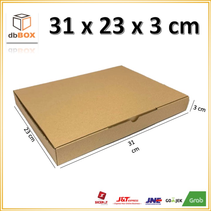 

Kardus Uk. 31 x 23 x 3 cm....Die Cut kotak Kue, snack -aksesoris-dll model box pizza
