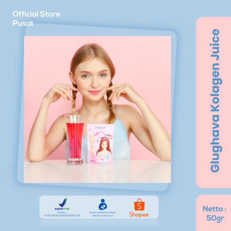 (TERLARIS TERVIRAL TERMURAH) GLUGHAVA COLLAGEN DRINK WHITENING