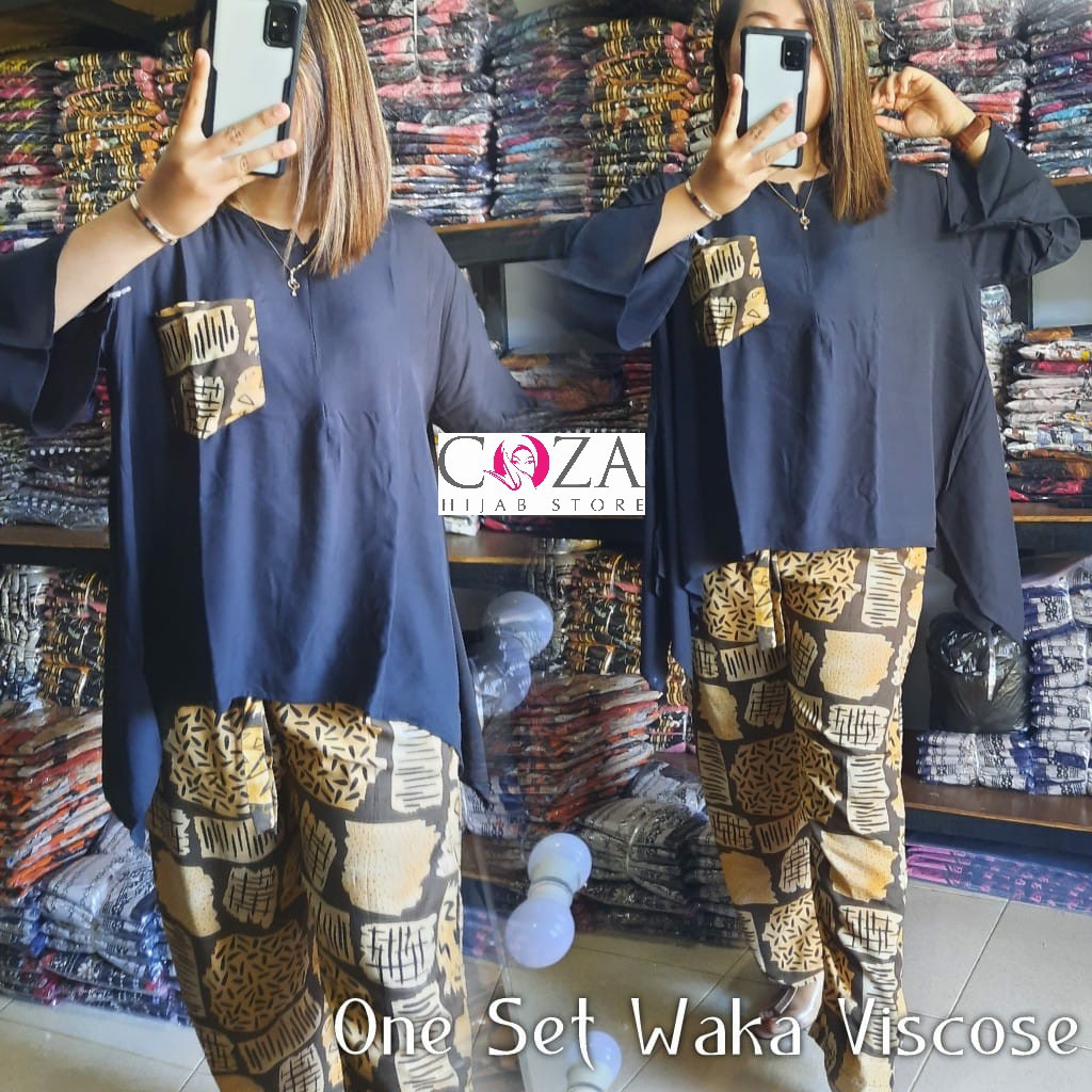 ULIA SET Setelan Waka Waka Jumbo Rayon Viscose / Setelan Batwing Rayon Viscose  / Coza Batik