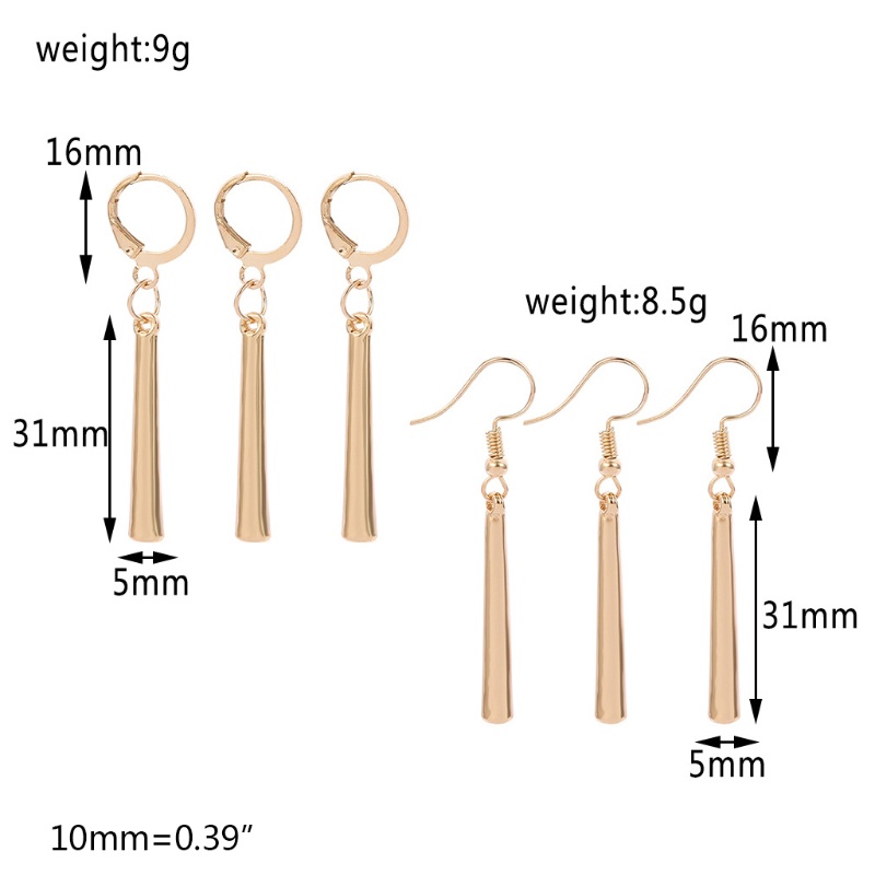 Siy 3 Pcs Anting Tusuk Gantung Panjang Aneka Model Untuk Wanita Charms