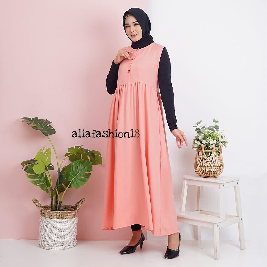 INNER DRESS KANCING/DALAMAN GAMIS TANPA LENGAN/INNER DRESS SHAKILA/LONG DRESS