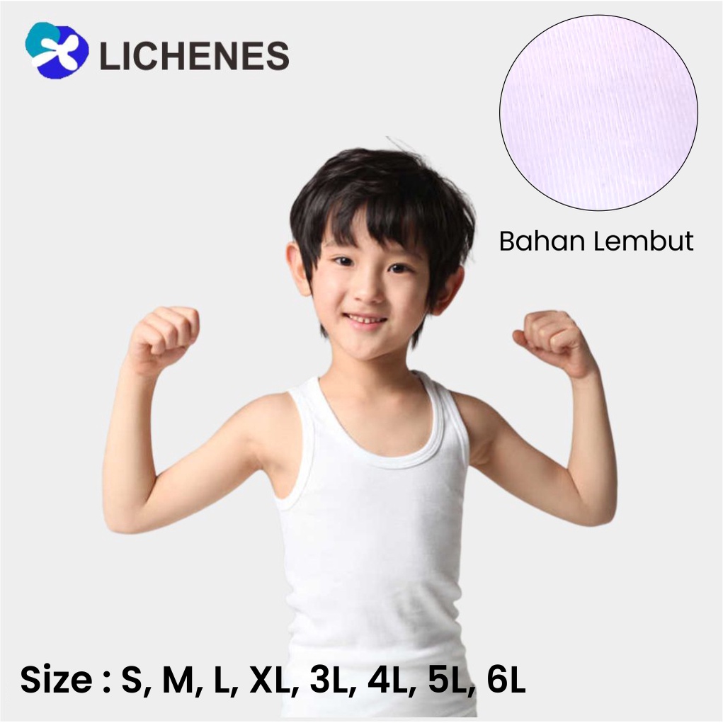 Kaos Dalam Singlet Anak Dan Remaja (Isi 12 Pcs)