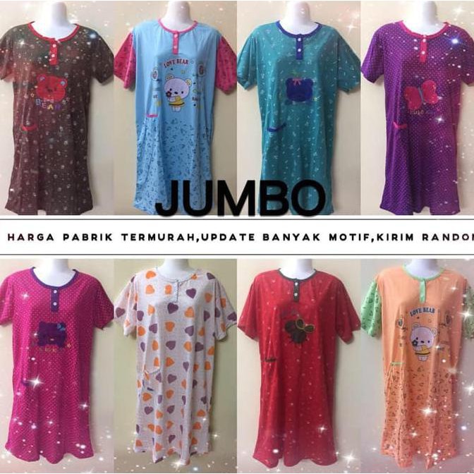 Diskon Ramadhan Grosir Baju Tidur Kaos Impor Daster Dewasa Jumbo Wanita Murah Bahan Daster Adem