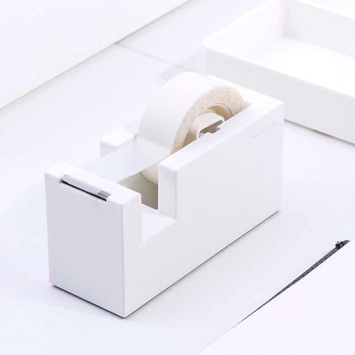

Nusign Tape Dispenser / Tempat Lakban Non Slip Pisau Tajam NS121 - Putih