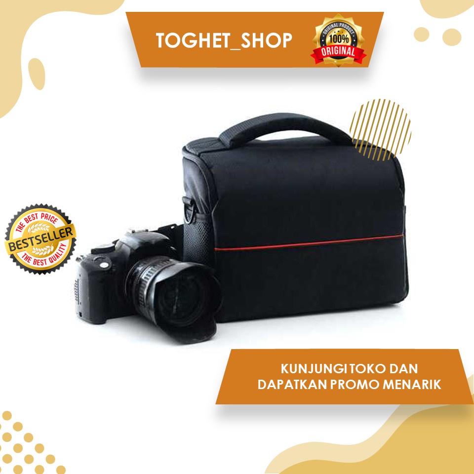 Tas Selempang Kamera DSLR Untuk Canon Nikon Tas DSLR Dengan Slot Penyimpanan Banyak Tas Fotografer