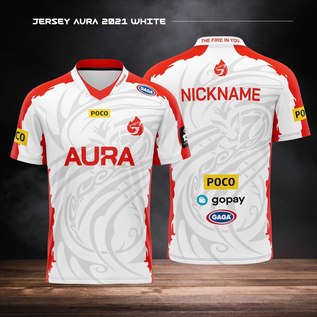 JERSEY GAMES AURA ESPORT 2021 BAJU GAMING CUSTOM/JERSEY ONIC TERBARU 2021/JERSEY TEAM AURA 2021 FREE